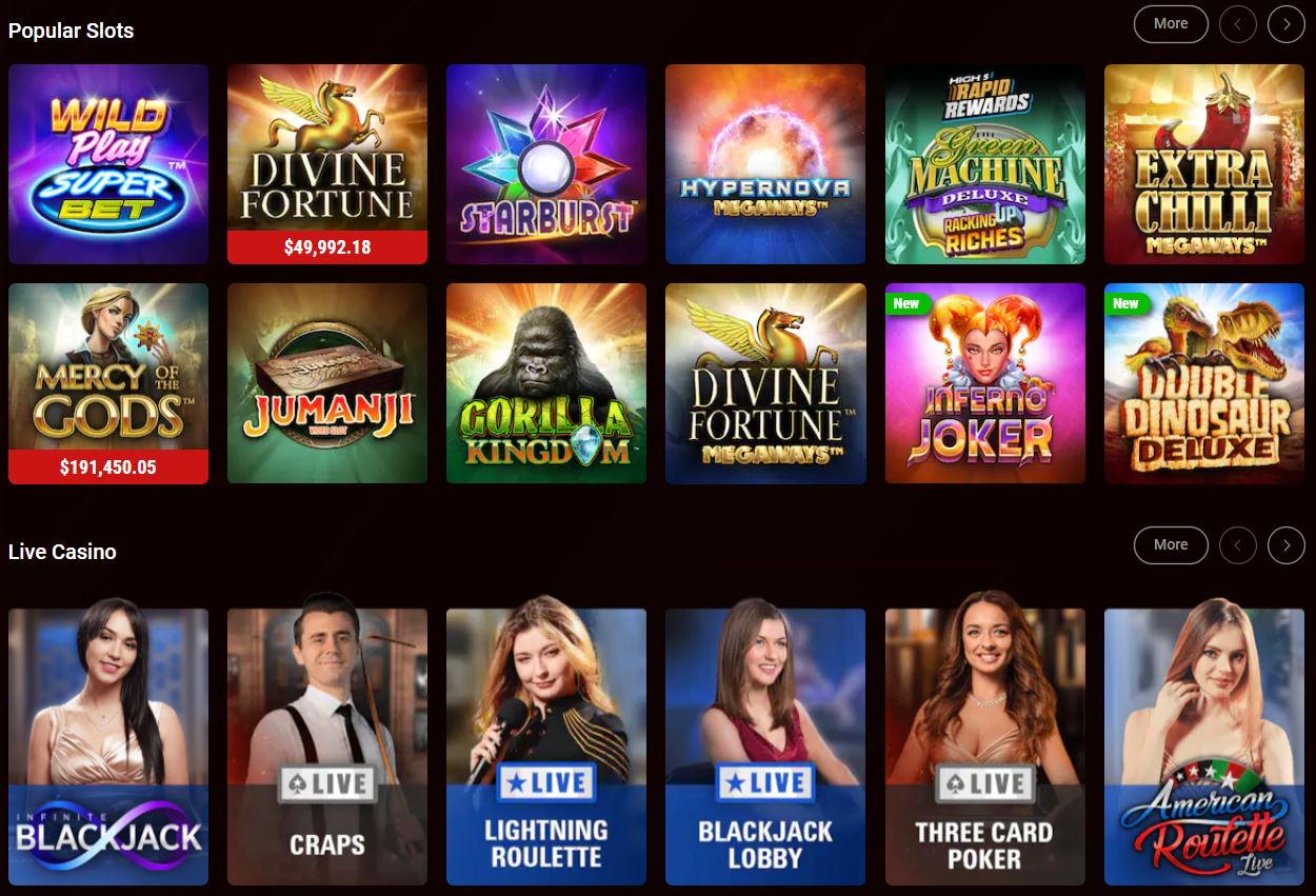 Michigan Online Casinos games